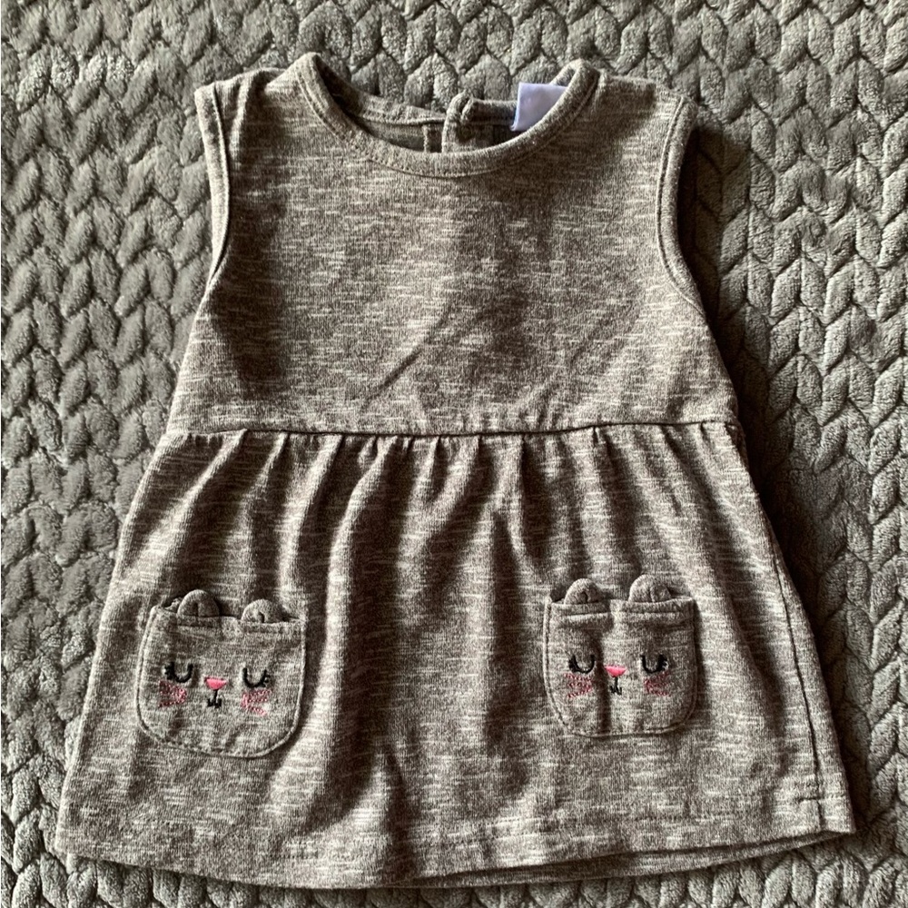 Kitty Dress in Gray from Bon Bebe in 6-9M